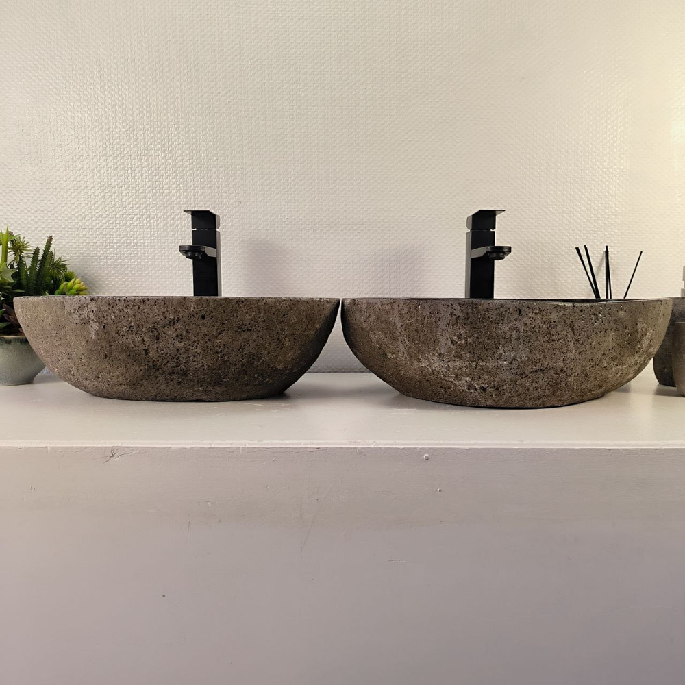 Раковина из речного камня ПАРА! RS-65485 49*33*15 0865