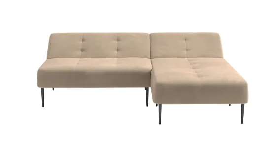 Monaco диван-кровать с шезлонгом, без подлокотников бархат цвет бежевый 5