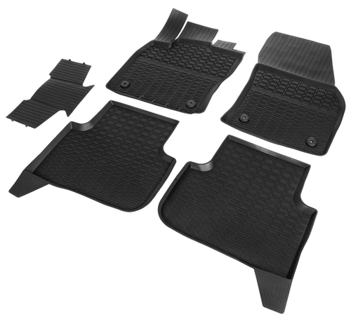 Коврики в салон автомобиля Rival для Volkswagen Tiguan II поколение (РКПП DSG) 2016-2020 2020-н.в., литьевой полиуретан, с крепежом, 5 частей, 65805002