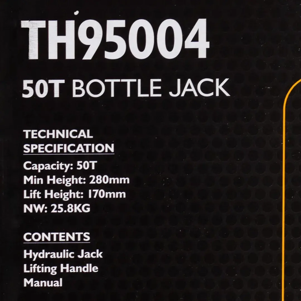 Домкрат бутылочный 50т с клапаном JCB JCB-TH95004