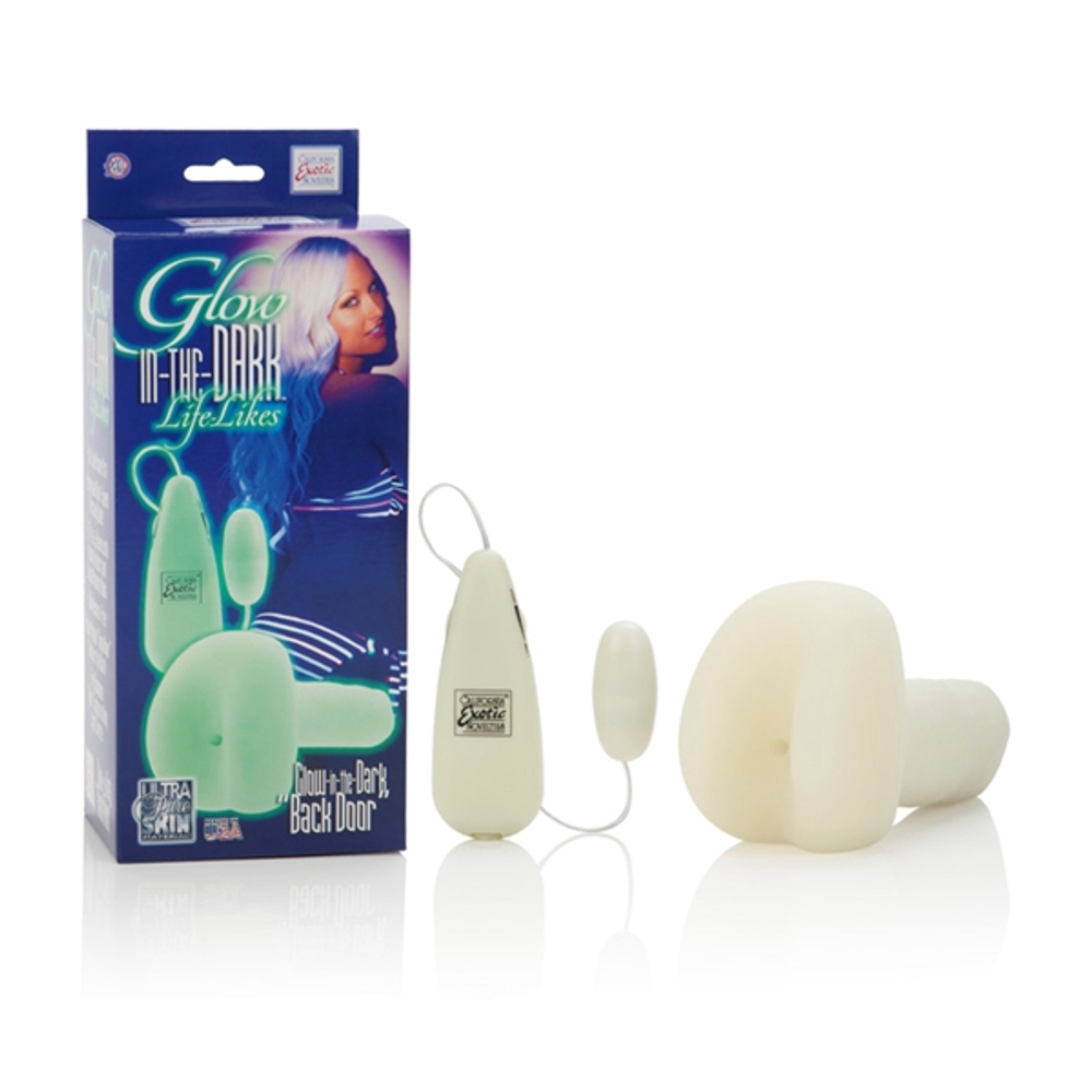 Люминесцентный мастурбатор-попка с вибрацией (Цвет: молочный)