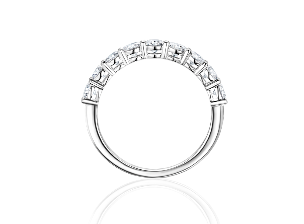 Кольцо "Полудорожка" с лабораторно-выращенными бриллиантами