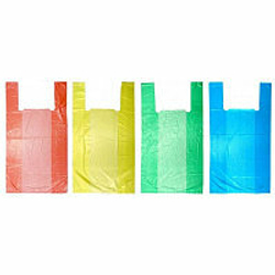Пакеты-майки 16+9x28см 7мкм цветная 4 цвета (100/15000шт)