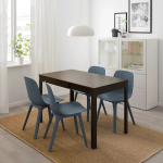 Раздвижной стол - IKEA EKEDALEN/ЭКЕДАЛЕН ИКЕА, 75х120/80х70 см, темно-коричневый
