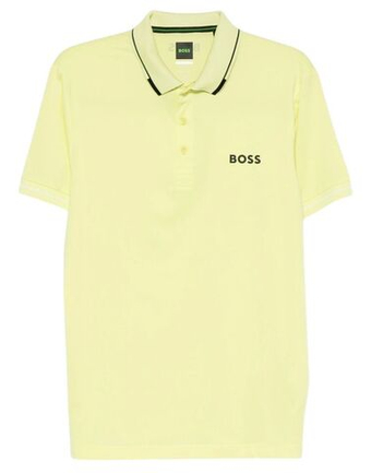 Мужское теннисное поло BOSS Paul Pro Slim Fit - light/pastel green