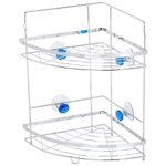 Полка угловая двухъярусная W2667 Бриллиант, синий размер:24,5,5х38см (крепление: присос