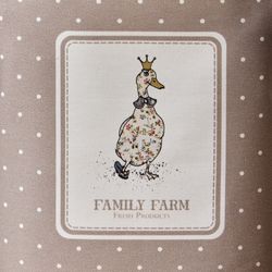 ФАРТУК "FAMILY FARM",60Х70СМ 100% ХЛОПОК, КАПУЧИНО, КАЙМА,ТВИЛ,ПРОПИТКА