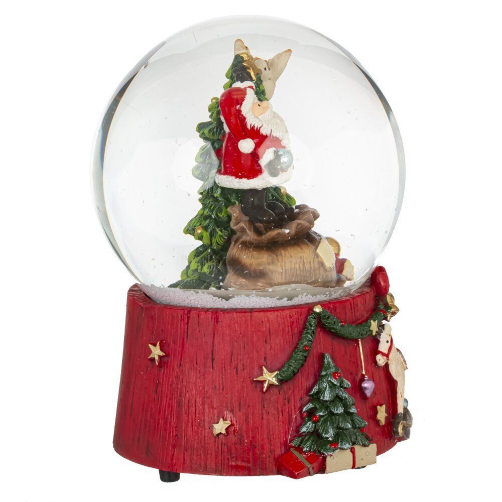 GAEM Фигурка декоративная "Дед Мороз" в стекл шаре (ключ,муз), L10 W10 H14 см