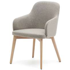 Стул Nelida, коричневый шенилл со светлыми ножками