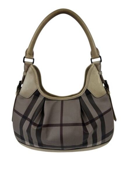Сумка Burberry Smoked Check Coated Canvas Small Brooklyn Hobo Bag
