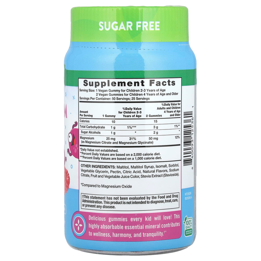 Nature's Truth, Just 4 Kidz, жевательные мармеладки с магнием, вкусное ягодное ассорти, 50 жевательных таблеток