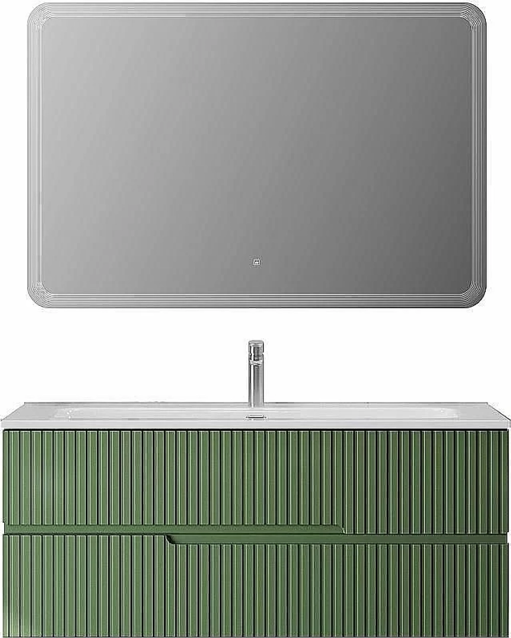 Тумба с раковиной Cezares DUET-N 120 DUET-N-1200-2C-SO-PS-P фисташковый софт