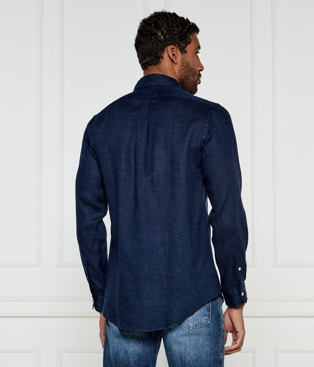 Льняная рубашка POLO RALPH LAUREN - темно-синий(710966294)