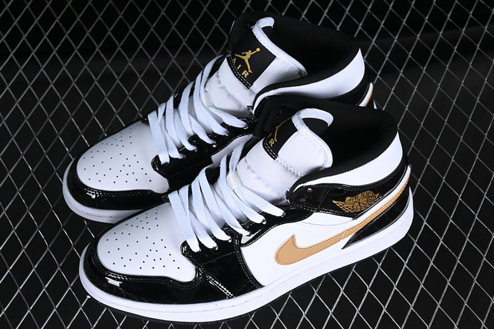 Jordan 1 mid se black white best sale