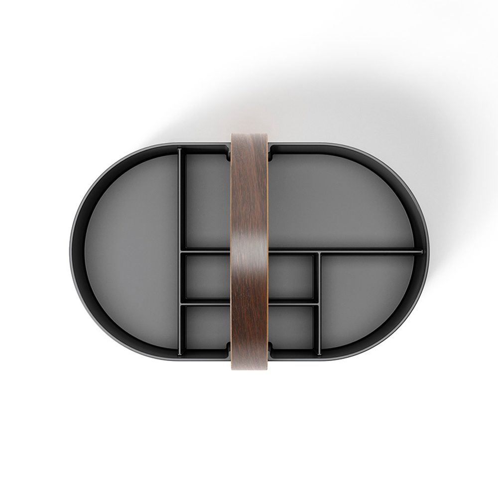 Органайзер bellwood caddy, 30х23 см, черный/орех