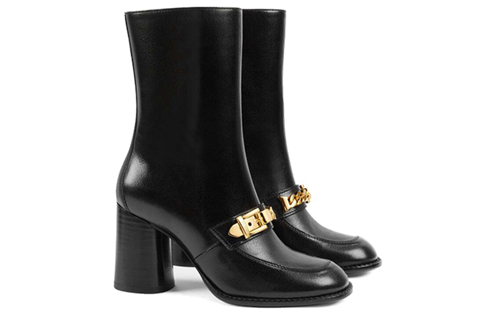 GUCCI Chain-detail Ankle Boots