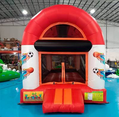 Детский надувной батут "Мячики" с крышей 5*3*3.5 м