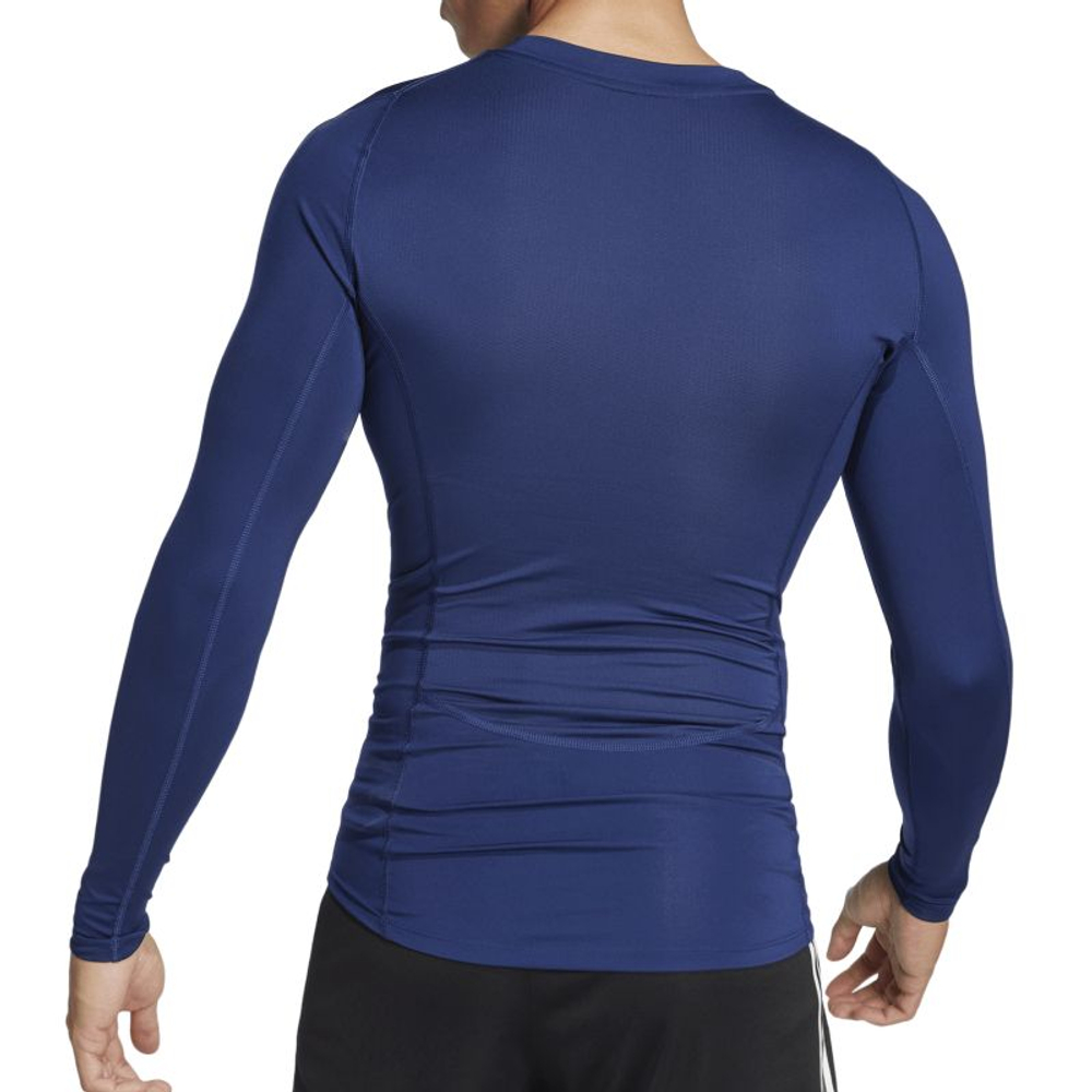 Мужская теннисная футболка с длинным рукавом Adidas Techfit Aeroready Long - tena blue