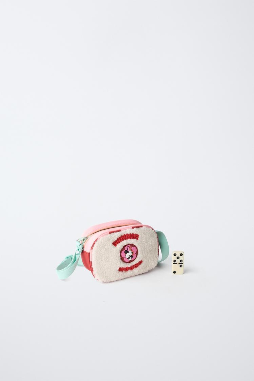 ZARA СУМКА ИЗ ИСКУССТВЕННОЙ ОВЧИНЫ MINNIE MOUSE © DISNEY, РОЗОВЫЙ