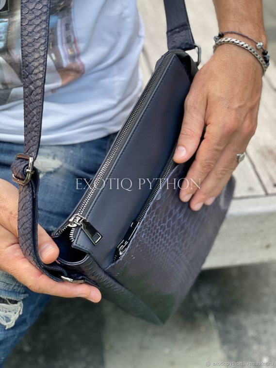 Сумка мужская из кожи питона BG-409