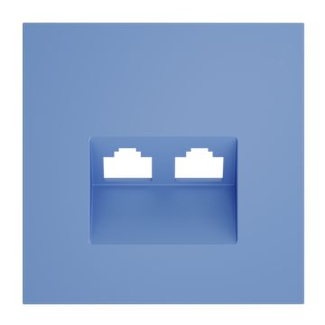 Накладка для розетки компьютерной двойной RJ45+RJ45 кат.6, S70 (деним)