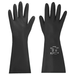 Перчатки латексные КЩС-1 ULTRA STRONG химически устойчивые двухслойные чёрные, размер 7-7,5, S (малый), RABBITEX (РАББИТЕКС) EXPERT