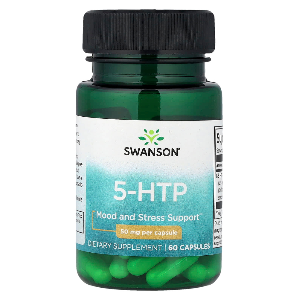 Swanson, 5-HTP, 50 мг, 60 капсул