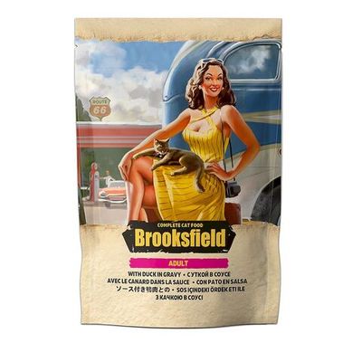 Влажный корм BROOKSFIELD Adult Cat Duck для кошек с уткой в соусе, пауч 85г