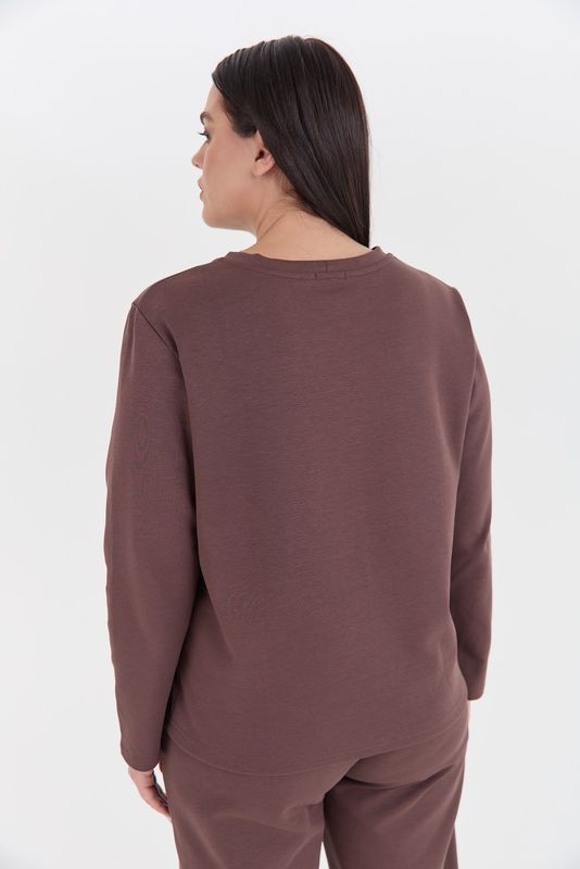 Свитшот из трикотажа, трюфель