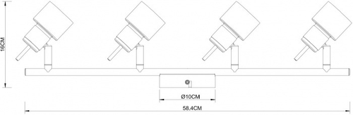 Спот Arte Lamp ALMACH A1906PL-4BK
