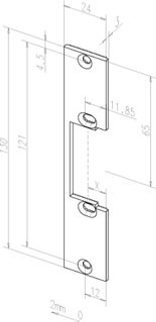 Плоская запорная планка effeff 153
