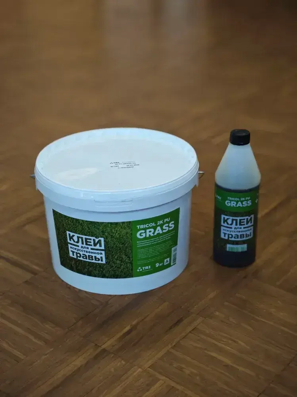 Клей для искусственной травы TRICOL 2K PU GRASS двухкомпонентный, полиуретановый, морозостойкий 10 кг.