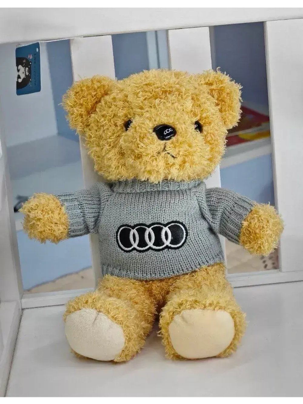 Мягкая игрушка медведь с логотипом Ауди Audi 28 см