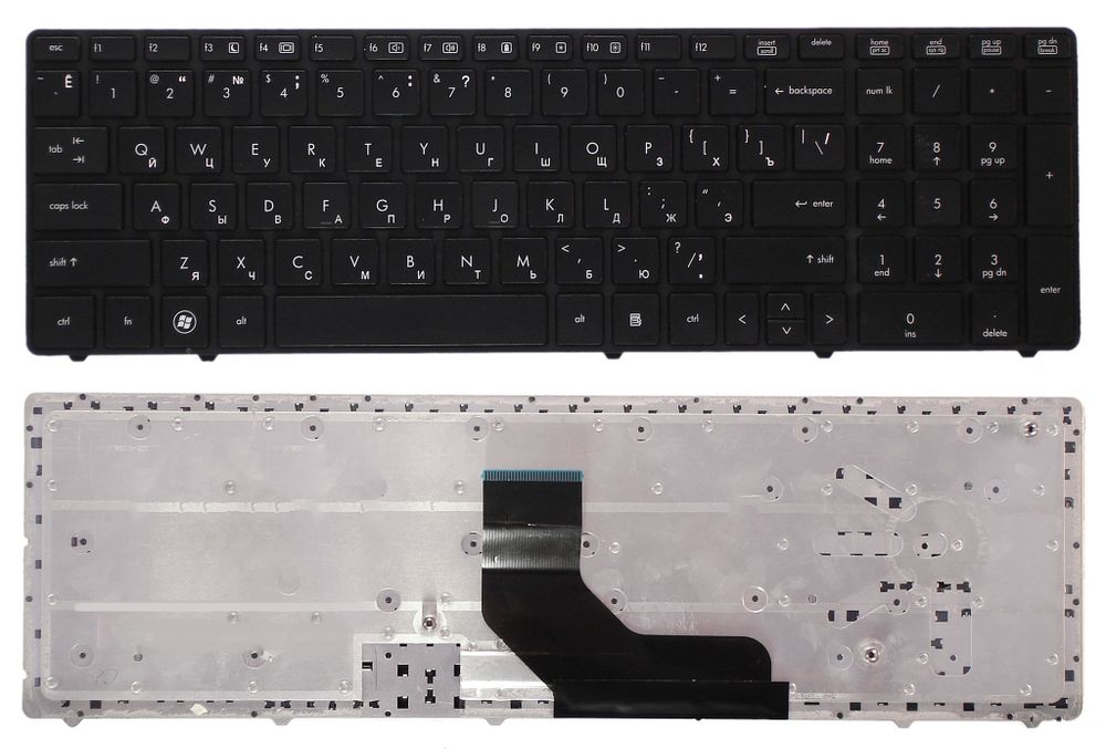 Клавиатура для ноутбука HP ProBook 6560b, 6565b, Elitebook 8560p, 8570p (Черная рамка)