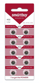 Элемент питания Smartbuy AG2 ВL/10 (комплект 10 шт)