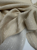 Сетка п/э с пайетками айвори