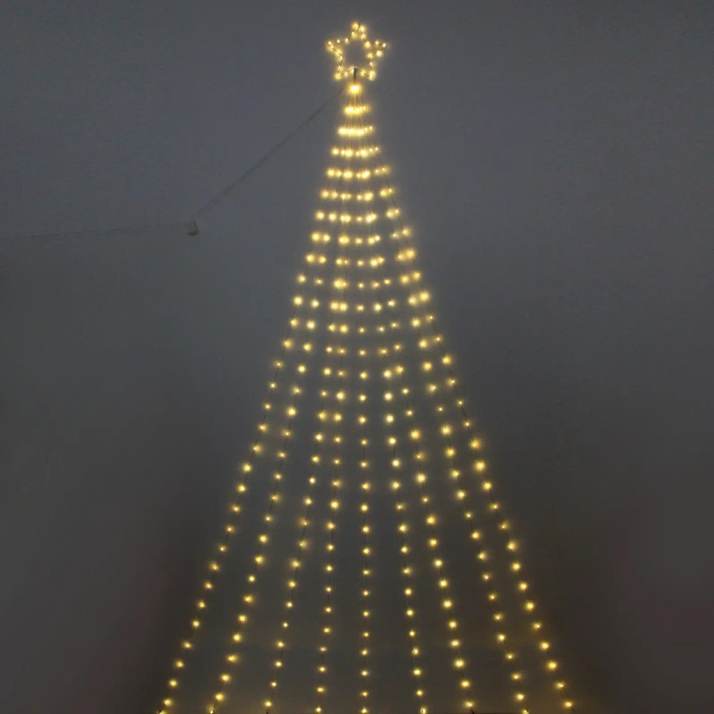 Гирлянда для дома ЗАНАВЕС «Звездный путь»3м (водопад) 281 лампа LED, 7 режимов, IP-20.220v, Теплый белый