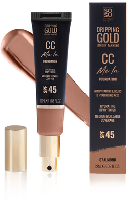 Dripping Gold CC Me In - Легкое тональное средство SPF 45 оттенок Almond 07, 32 ml