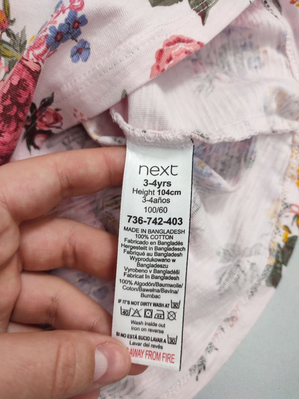 Топ Next с цветами на 3-4 года