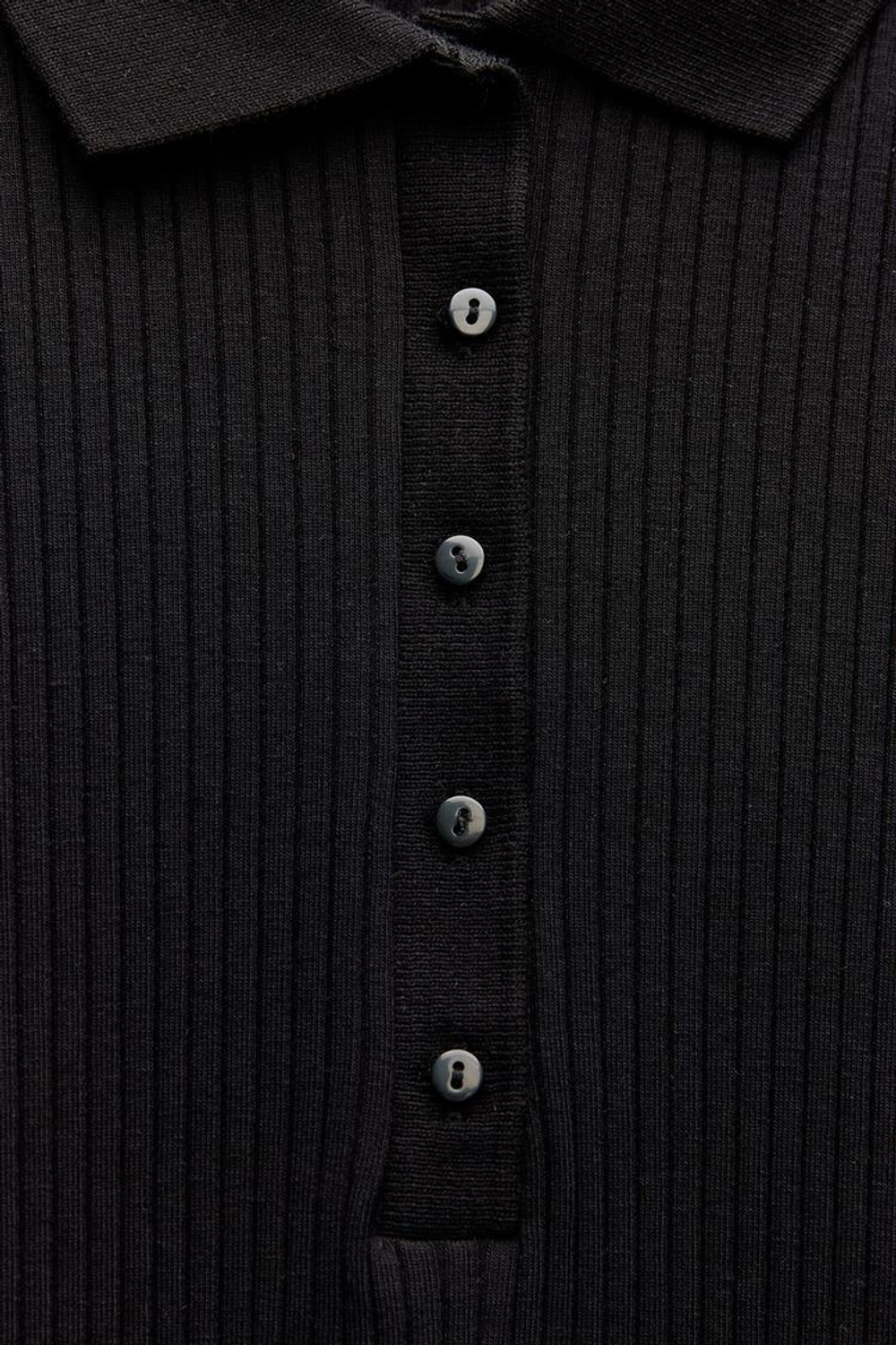 ZARA ТОП В РУБЧИК, ЧЕРНЫЙ