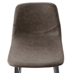 Стул барный hugh, экокожа, серо-коричневый