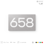 Номер на дверь 658, табличка на дверь для офиса, квартиры, кабинета, аудитории, склада, серая 120х70 мм, Айдентика Технолоджи