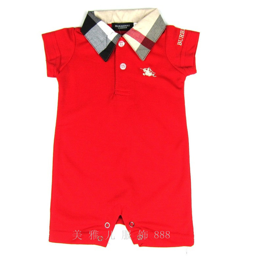 Песочник детский с клетчатым воротником и логотипом