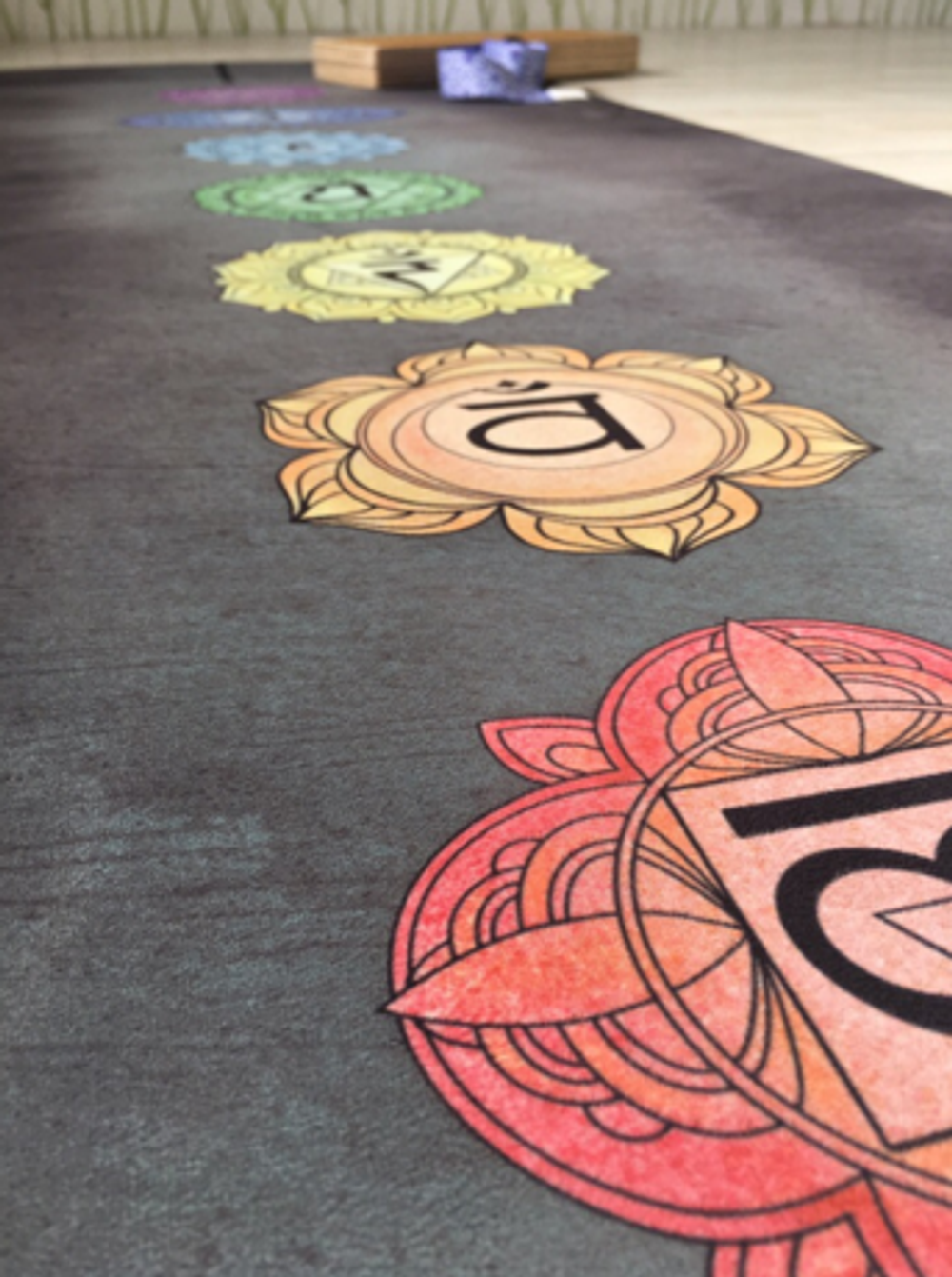 Коврик для йоги Chakras EGOyoga из микрофибры и каучука