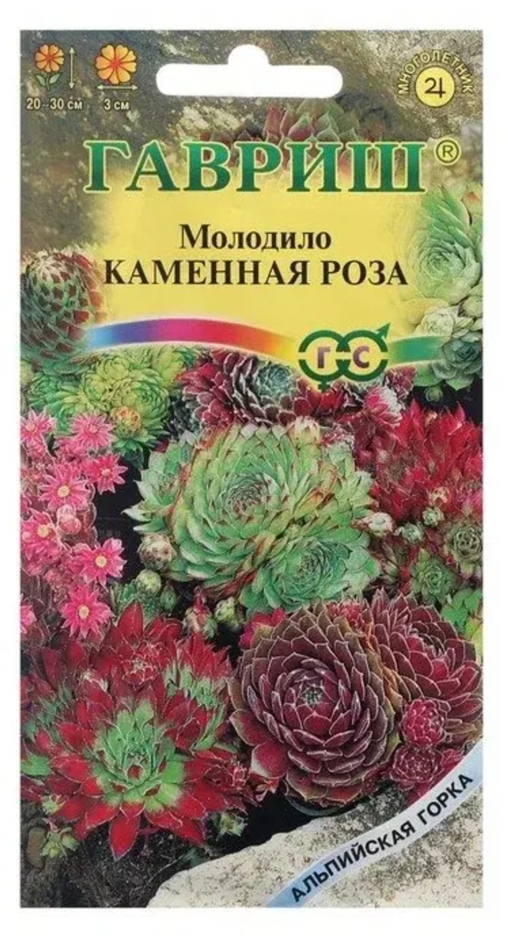 Семена цветов Молодило "Каменная Роза", 0,01 г