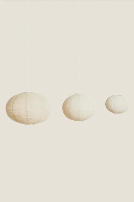ZARA HOME ЛЬНЯНОЙ ПОТОЛОЧНЫЙ АБАЖУР, СВЕТЛО-БЕЖЕВЫЙ