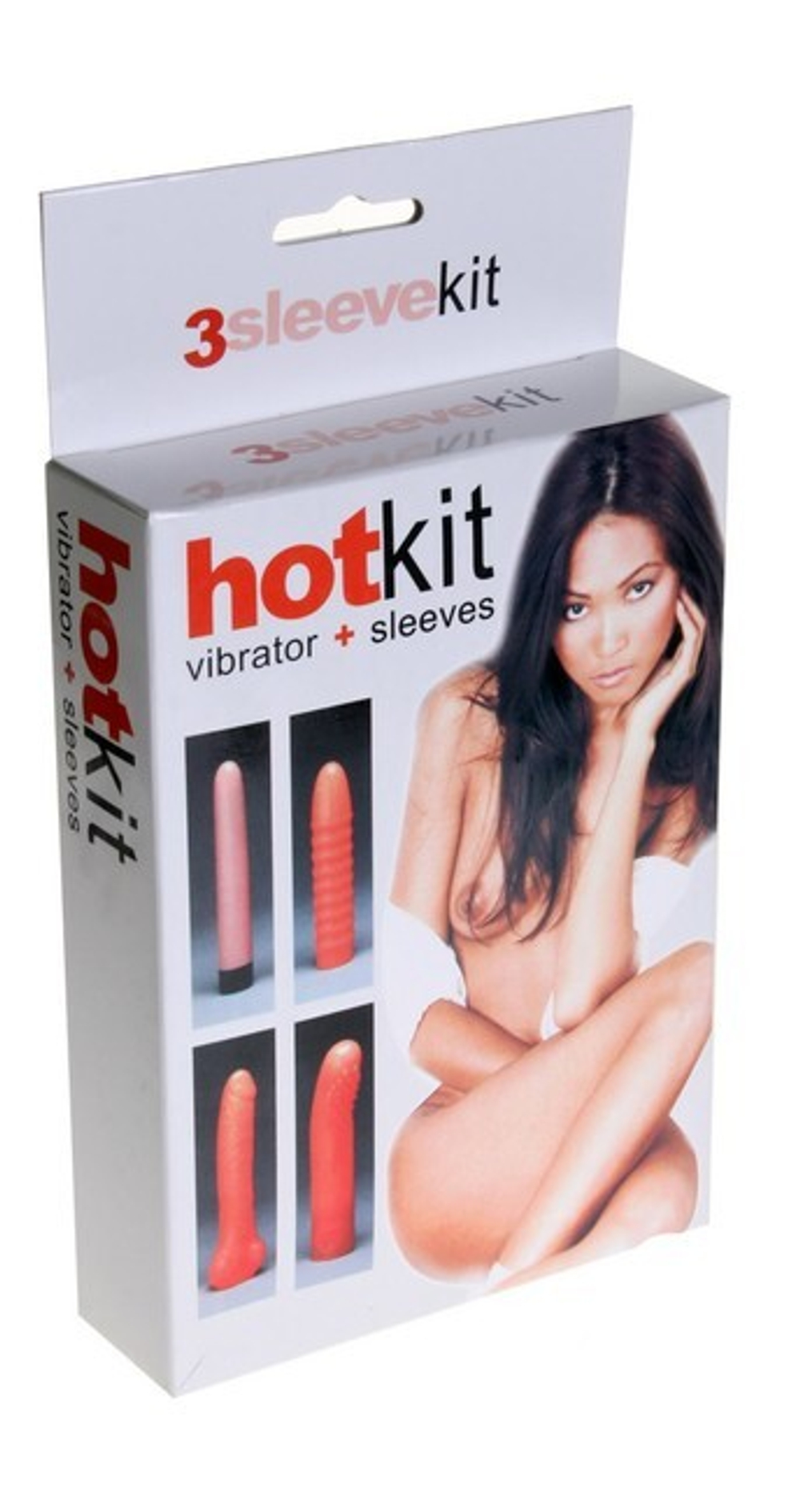 Вибронабор-вибратор с 3 насадками HOT KIT (Цвет: розовый)