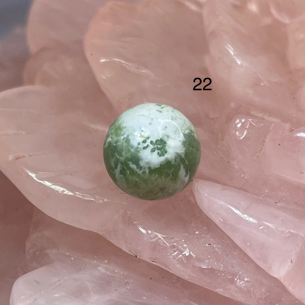 54656  Агат Моховой Бусина 10мм