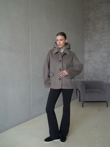 Пальто-пиджак с утепленным жилетом в цвете капучино