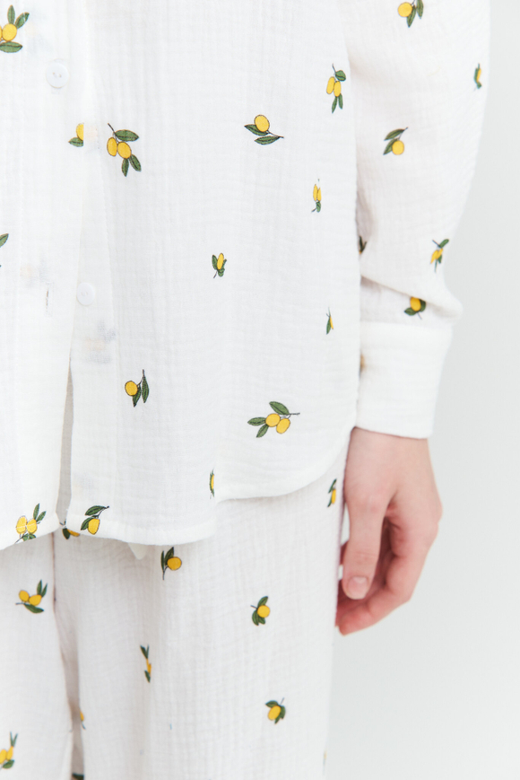 Муслиновая рубашка с лимонами